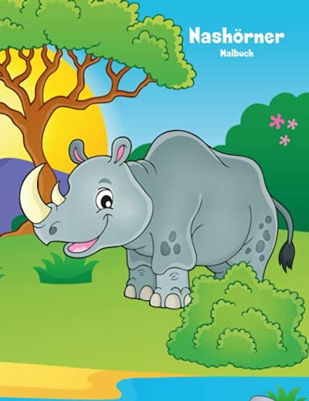 Nashörner-Malbuch 1
