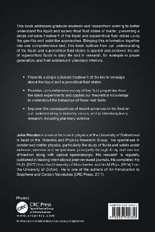 The Liquid and Supercritical Fluid States of Matter