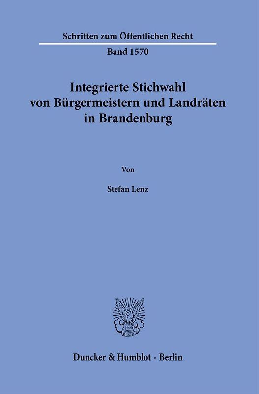 Integrierte Stichwahl von Bürgermeistern und Landräten in Brandenburg