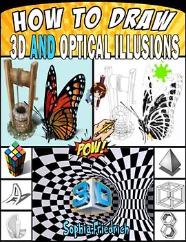 how to draw 3d and Optical Illusions: guide to make your own 3D art, optical illusion, Step-by-step