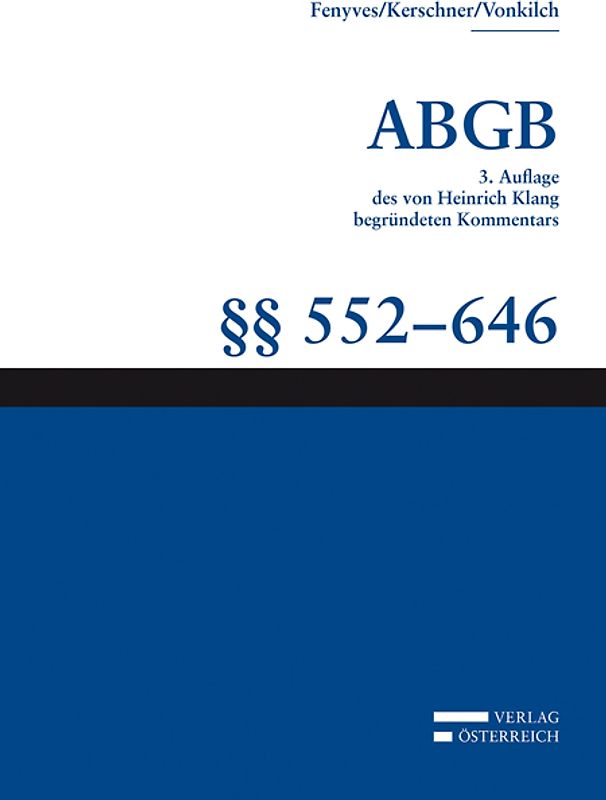 Großkommentar zum ABGB - Klang Kommentar