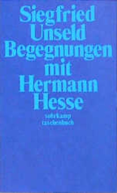Begegnungen mit Hermann Hesse
