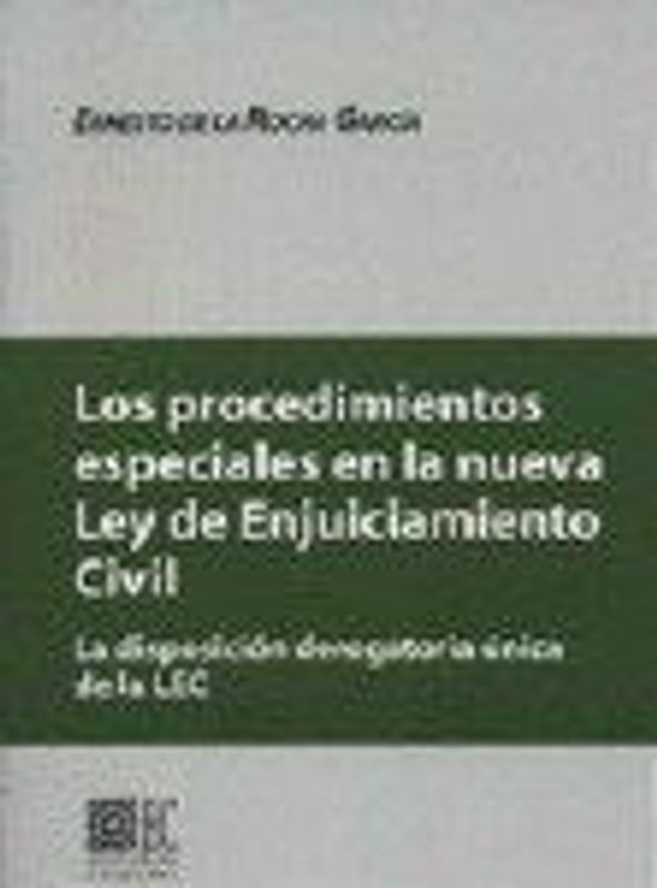 Los procedimientos especiales en la nueva Ley de enjuiciamiento civil