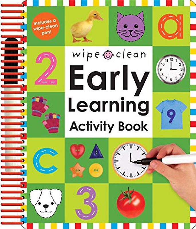 Wipe Clean Early Learning Activity Book - Roger Priddy [With 2 Wipe-Clean Pens]