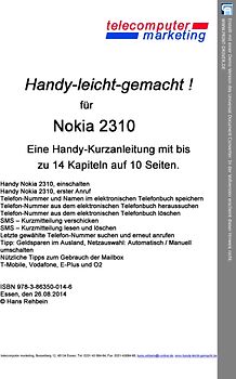Nokia 2310-leicht-gemacht. Handy-leicht-gemacht für Nokia 2310