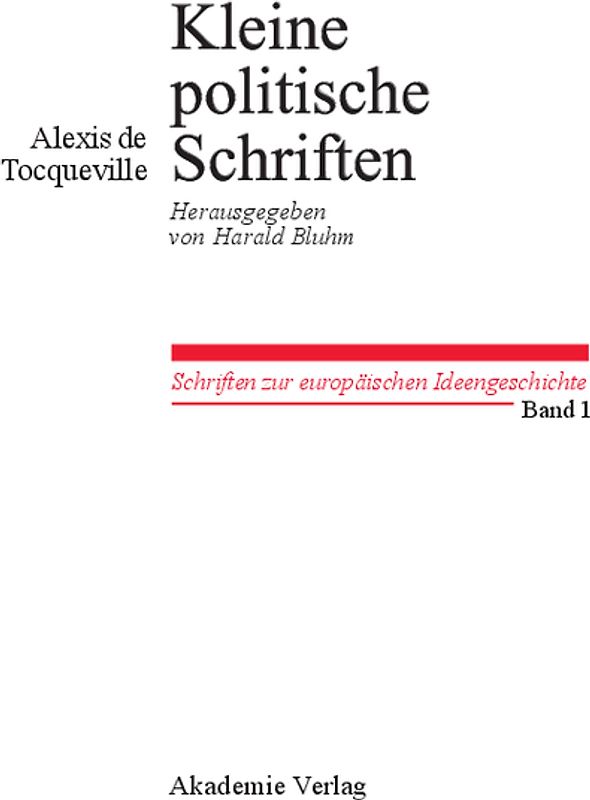 Kleine Politische Schriften