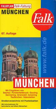 Falkplan Falk-Faltung: München - Straßenverzeichnis mit Postleitzahlen [Landkarte, 67. Auflage 2004]
