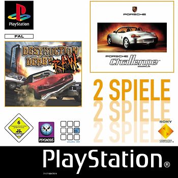 Twinpack: Destruction Derby Raw + Porsche Challenge PlayStation 1