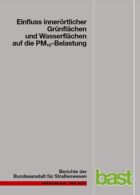 Einfluss innerörtlicher Grünflächen und Wasserflächen auf die PM10-Belastung