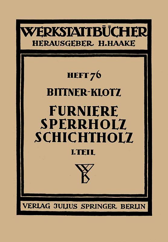 Furniere — Sperrholz Schichtholz