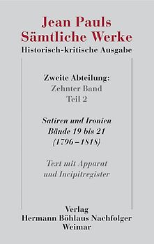 Jean Pauls Sämtliche Werke. Historisch-kritische Ausgabe