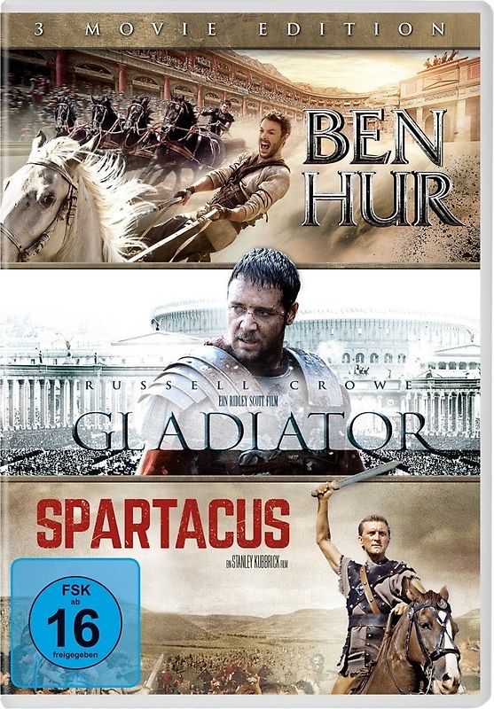 Ben Hur / Gladiator / Spartacus DVD