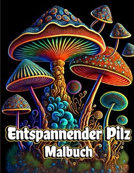 Entspannender Pilz Malbuch: Angstabbau und Stressabbau Malvorlagen für Erwachsene mit Mykologie, Pilzen und Pilzmustern für Achtsamkeit und Kunsttherapie