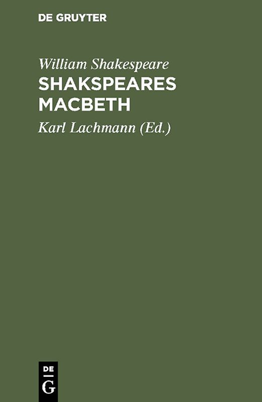 Shakspeare’s Macbeth