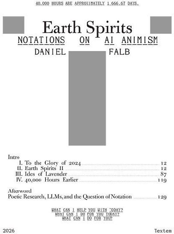 Earth Spirits. Notations on AI Animism