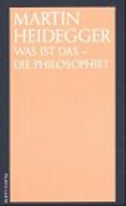 Was ist das - die Philosophie