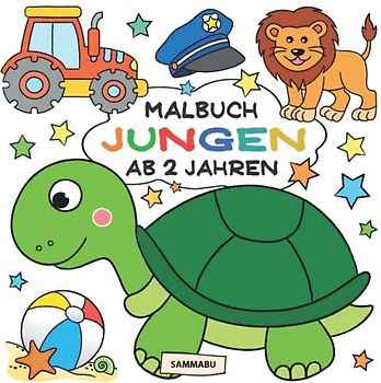 Malbuch Jungen ab 2 Jahren: Mein erster Malspaß im großen Quadrat