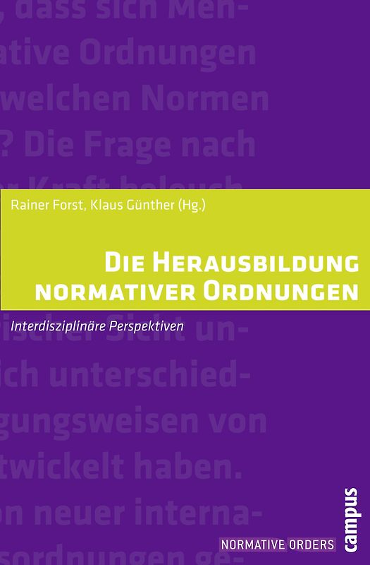 Die Herausbildung normativer Ordnungen