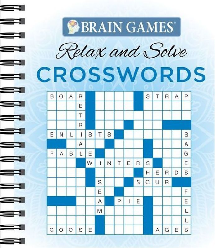 Brain Games - Relax and Solve: Crosswords (Blue)