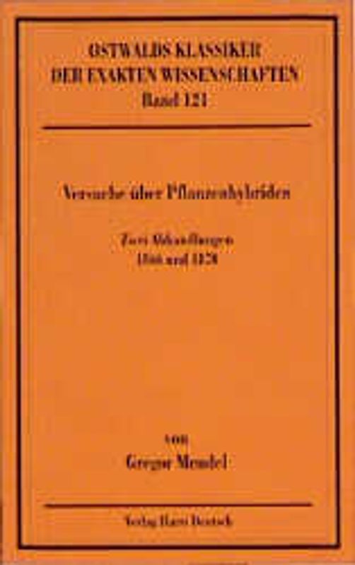 Versuche über Pflanzenhybriden