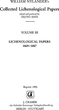 Collected Lichenological Papers