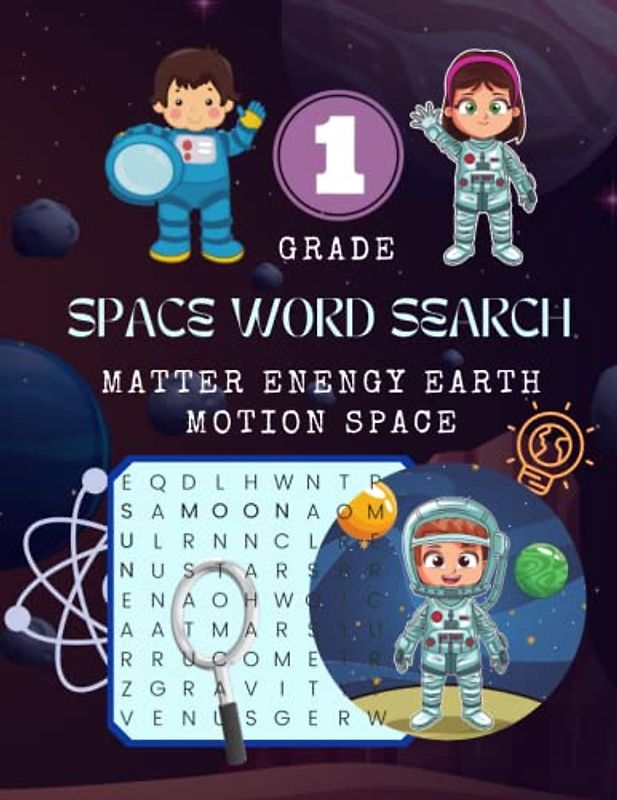 Science Word Search Puzzle For Grade 1st to 3rd: Large Print, Science word related to Earth Science ,Energy Word, Matter Science, Motion Search, Space ... for first grade, second grade and third grade