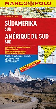 MARCO POLO Kontinentalkarte Südamerika Süd 1:4 000 000