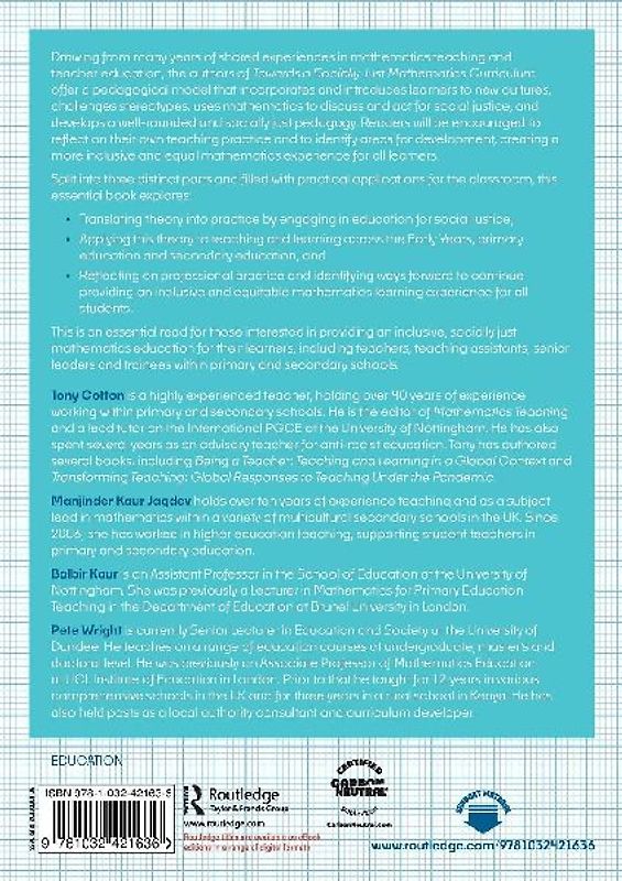 Towards a Socially Just Mathematics Curriculum