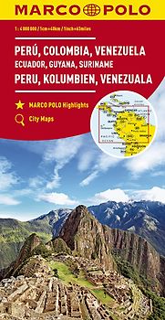 MARCO POLO Kontinentalkarte Peru, Kolumbien, Venezuela 1:4 Mio.