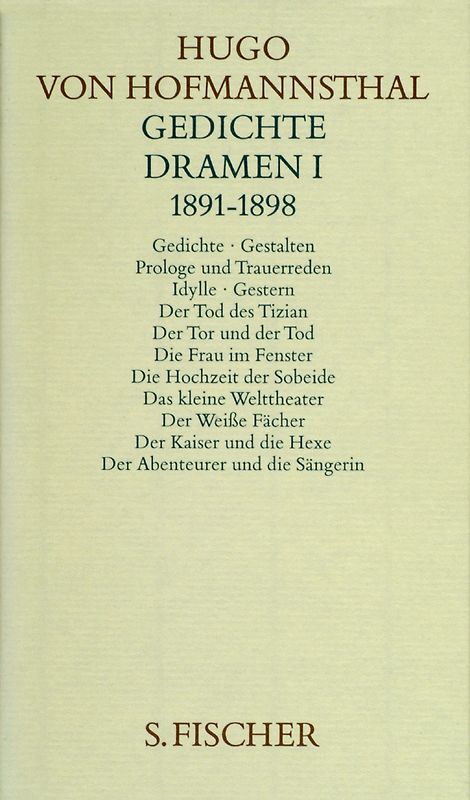 Gedichte. Dramen I. 1891-1898
