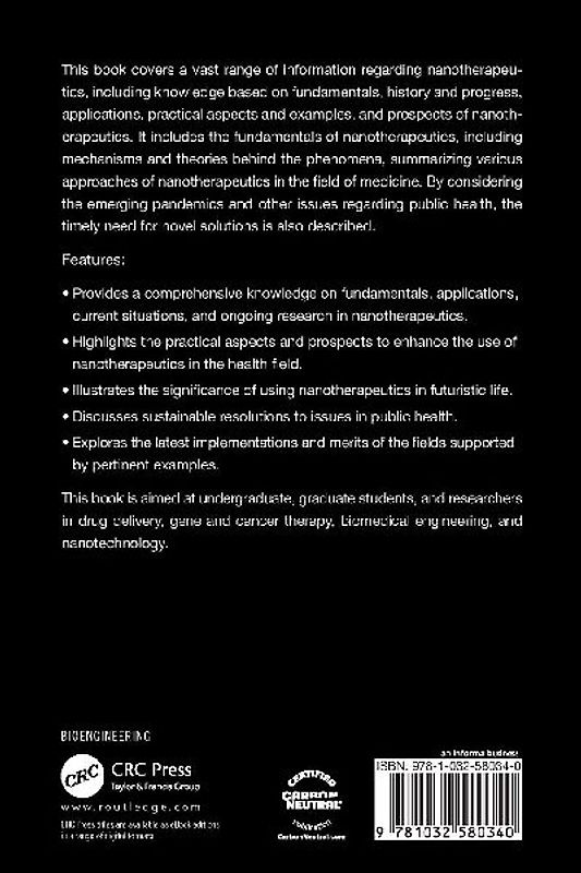 Principles and Applications of Nanotherapeutics