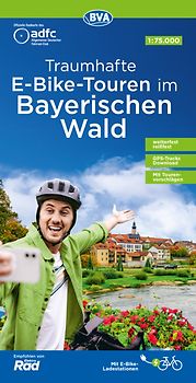BVA ADFC Regionalkarte Traumhafte E-Bike-Touren im Bayerischen Wald 1:75.000