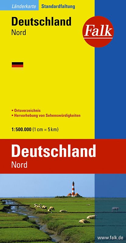 Falk Länderkarte Deutschland Nord 1:500 000