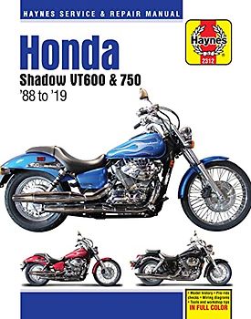 Haynes Honda Shadow Vt600 & Vt750 '88 to '19: - Model History - Pre-Ride Checks - Wiring Diagrams - Tools and Workshop Tips (Haynes Service & Repair Manual)