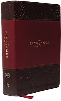 KJV, The King James Study Bible, Leathersoft, Burgundy, Red Letter, Full-Color Edition