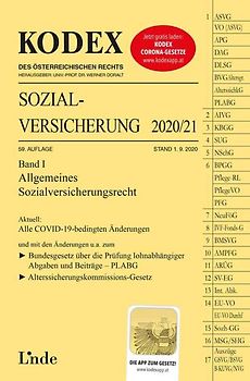 KODEX Sozialversicherung 2020/21, Band I
