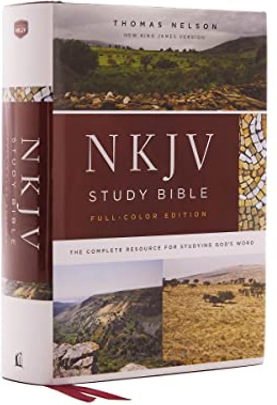 NKJV Study Bible, Hardcover, Full-Color, Red Letter Edition, Comfort Print