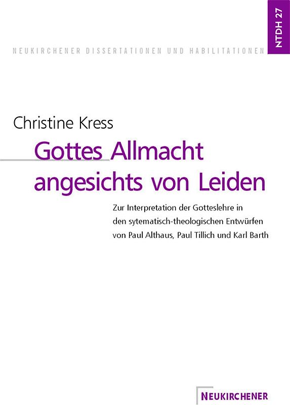 Gottes Allmacht angesichts von Leiden