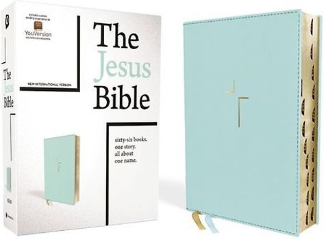 The Jesus Bible, NIV Edition, Leathersoft, Blue, Indexed, Comfort Print