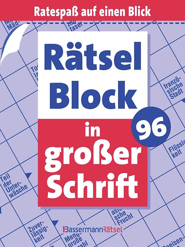 Rätselblock in großer Schrift 96