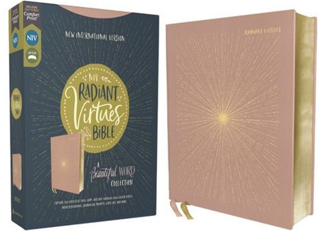 Niv, Radiant Virtues Bible: A Beautiful Word Collection, Cloth Over Board, Pink, Red Letter, Comfort Print