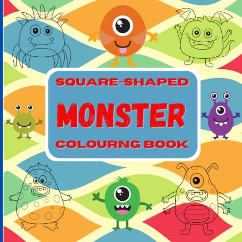 square-shaped MONSTER colouring book: handy book in 9x6 with 25 colouring pictures * terrible sweet monster * for childrem from 3 years