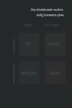 Daily business plan, Eisenhower Matrix notebook, Notebook for Professional Business, Task Management: 6x9 inch 120 pages, Business development ... plan business, gift for business women & man