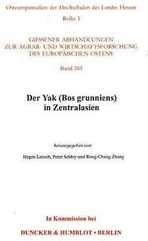 Der Yak (Bos grunniens) in Zentralasien.