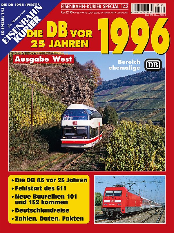 Die DB vor 25 Jahren - 1996 Ausgabe West