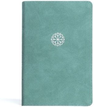 CSB Personal Size Giant Print Bible, Earthen Teal Leathertouch