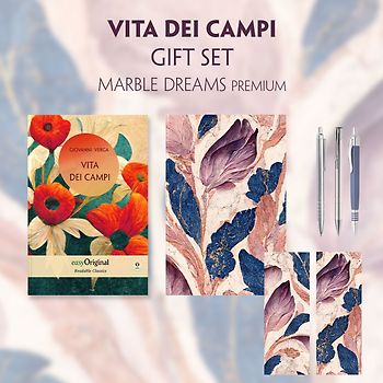 Vita dei campi (with audio-online) Readable Classics Geschenkset + Marmorträume Schreibset Premium