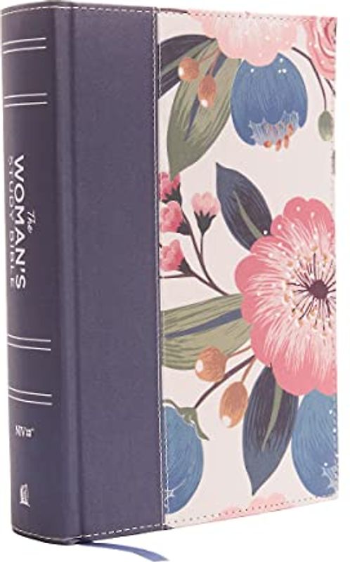NIV, The Woman's Study Bible, Cloth over Board, Blue Floral, Full-Color, Red Letter: Receiving God's Truth for Balance, Hope, and Transformation