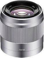 Sony E 50 mm F1.8 OSS 49 mm Filtergewinde (Sony E-mount Anschluss) silber