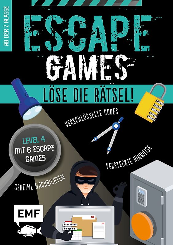 Escape Games Level 4 (türkis) – Löse die Rätsel! – 8 Escape Games ab der 7. Klasse